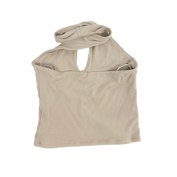 Aritzia Wilfred Beige Ribbed Twist Top - Picture 2 of 4